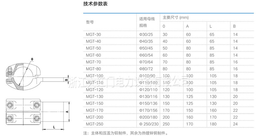 MGT型管母線(xiàn)T接金具
