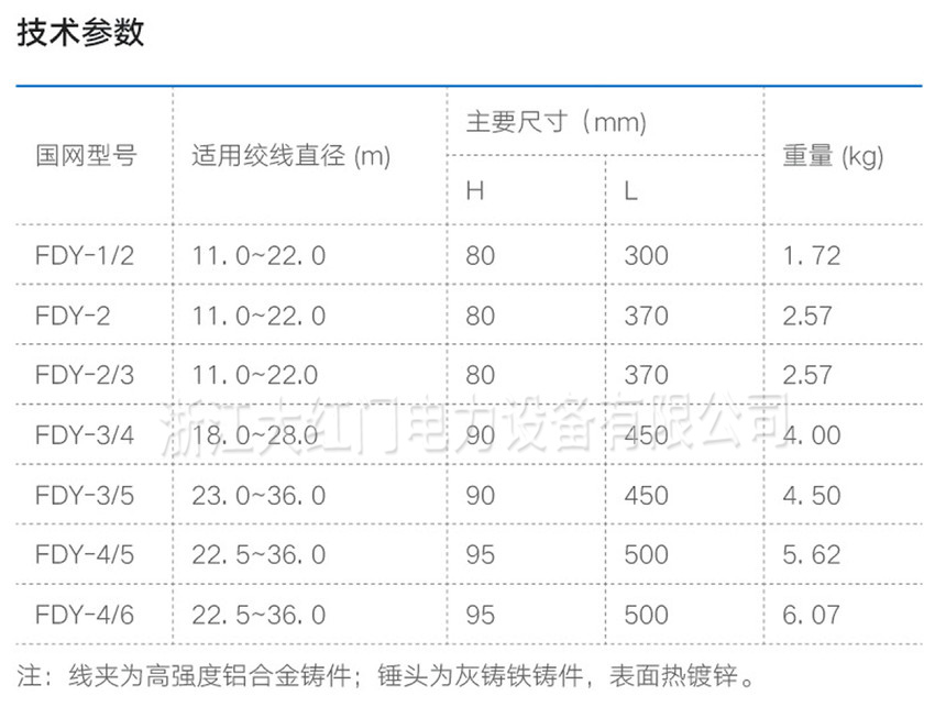 FDY對(duì)稱型音叉式防振錘